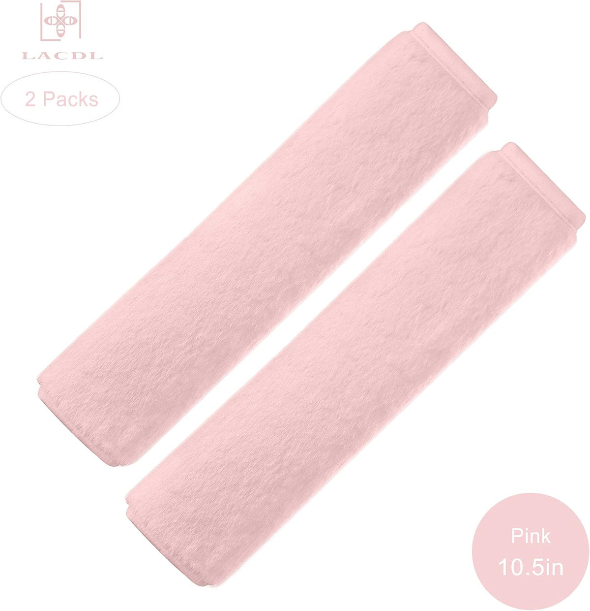 LACDL Extra Long Seatbelt Cover Super Soft Furry for Adults Kids Women & Men, Thick Plush Full Car Seat Belt Strap Cushion, Fluffy Shoulder Pad Protector, Auto Interior Accessories, 1pc, Black, 15.5in