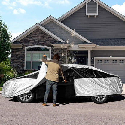 Titan Premium Multi-Layer PEVA Car Cover for Compact SUV 170-187". Waterproof, UV Protection, Anti-Scratch Protective Lining, Driver-Side Zippered Opening. Fits Rav4, Rogue, CR-V and More.