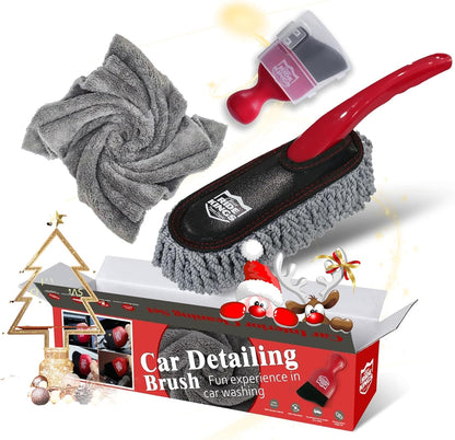 Car Detailing Kit - 3 Packs: Car Duster, Interior Cleaning Brush, Microfiber Towels | Detail Tools