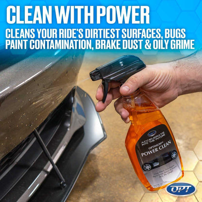Optimum Power Clean - All Purpose Car Cleaner - Exterior and Interior, Bug and Tar Remover, Great for Boat, Motorcycle, RV, and Car Detailing (17 Oz)