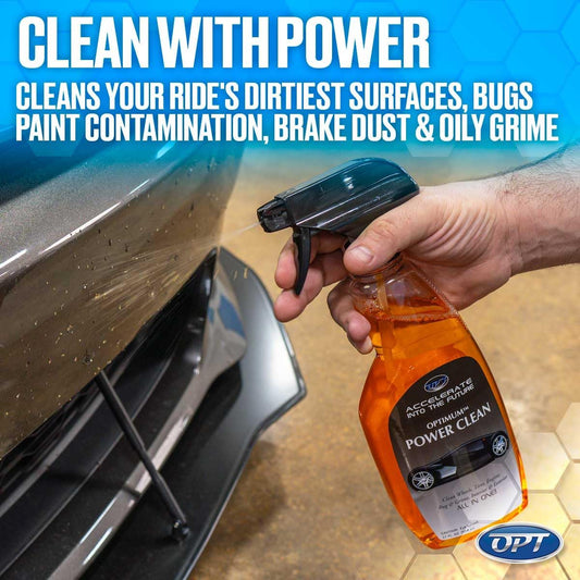 Optimum Power Clean - All Purpose Car Cleaner - Exterior and Interior, Bug and Tar Remover, Great for Boat, Motorcycle, RV, and Car Detailing (17 Oz)