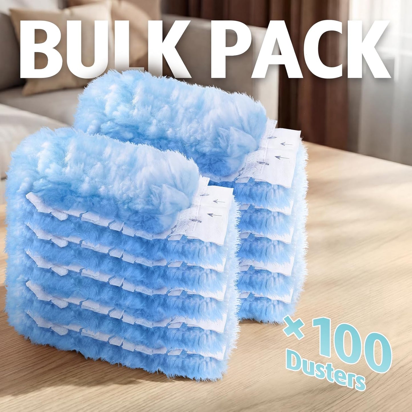 Duster Refill for Swiffer Duster, 30 Count Heavy Duty 2 Side 360° Duster Refills with 1 Handle, 4X Microfibers, Disposable Multi Surface Dusters for Cleaning