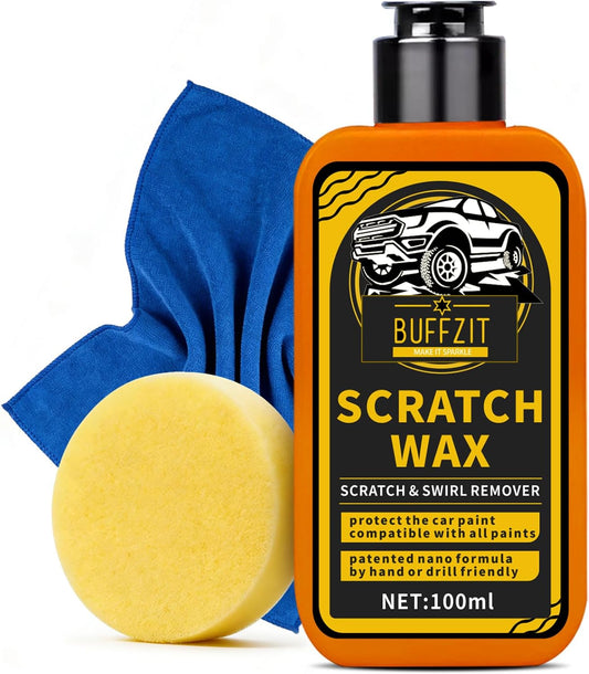 Car Scratch Remover for Vehicles, Scratch Repair Wax, Rubbing & Polishing Compound, Easily Removes Surface Scratches, Effectively Reduces Swirl Marks for Cars and Other Vehicles, 3.4oz/100ml