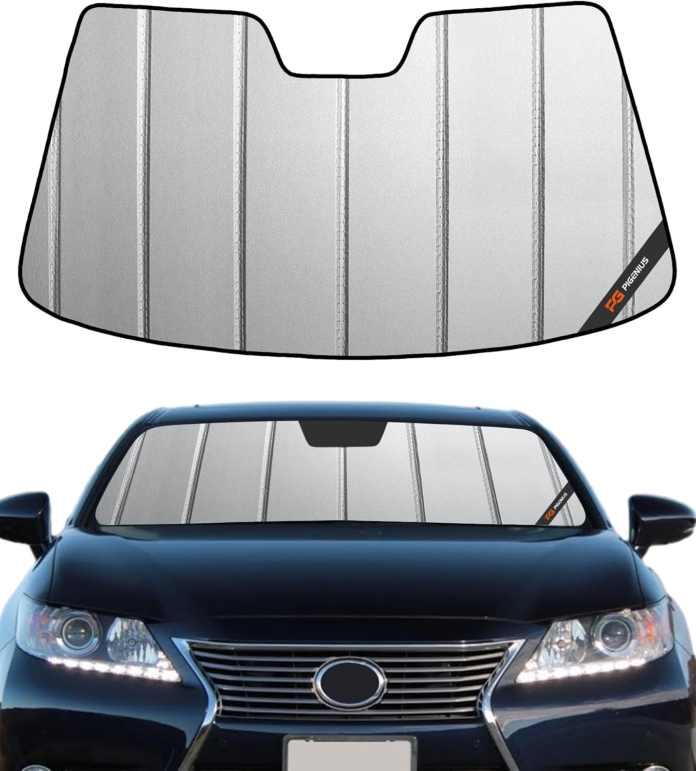 Pigenius Windshield Sun Shade for Lexus RX350/RX450h 2010-2015 Front Window Sunshade - AstraGuard