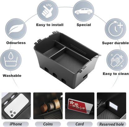 SKTU 2-Pack 2023 2024 2025 2026 Lexu s RX350 Center Console Organizer for 2023-2026 Lexu s RX350/RX450h/RX500h Console Tray 2023 2024 2025 2026 RX350 Accessories with Sunglasses Holder [Double Layers]