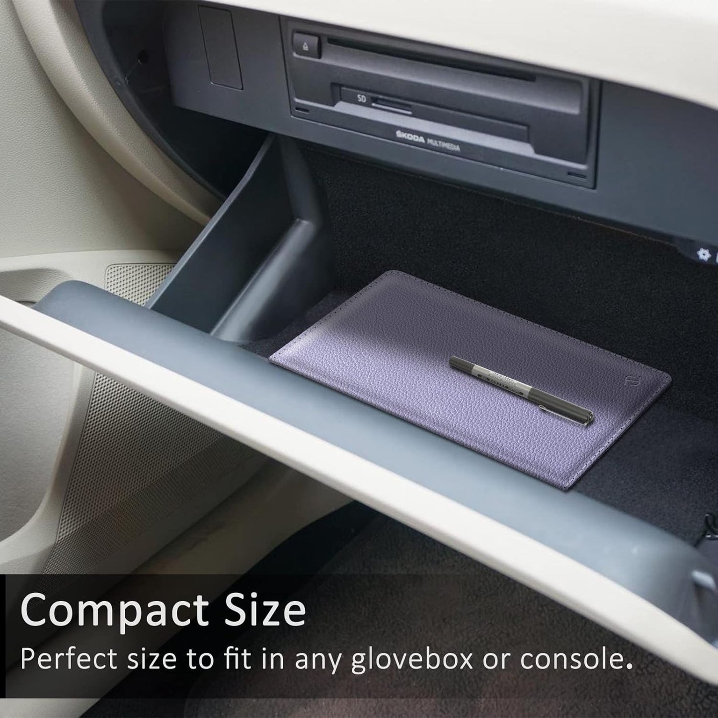 FINPAC Car Registration and Insurance Card Holder, Vehicle Glove Box Card Organizer Wallet Automobile Accessories for License