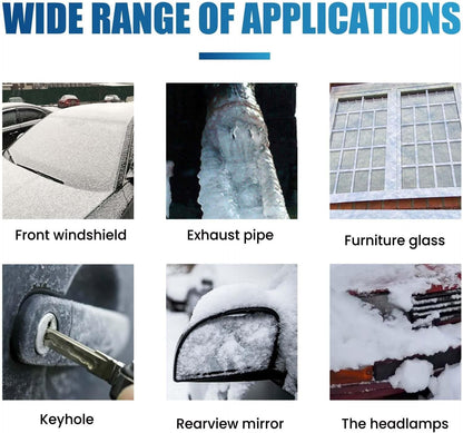 Windshield Deicer Spray for Car, Multi-Surface De-ice Spray Melts Ice & Frost, Safe for Windows, Mirrors, Headlights, Door Locks, Essential Winter Car Care Product (2)