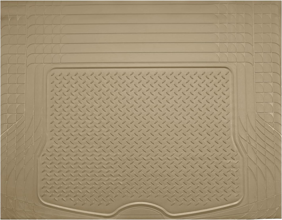 PIC AUTO Heavy Duty Cargo Liner, Trimmable All-Weather Rubber Trunk Mat for Cars, SUVs, Vans & Trucks, Anti-Slip Backing, Durable Protection, Large, Black