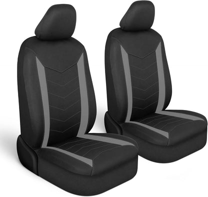 Motor Trend AquaShield Waterproof Front Seat Covers, Black Seat Covers for Cars – Neoprene Front Car Seats Cover, SUV Seat Covers Protector - Car Interior Cover for Auto, Trucks, & Dog Owners