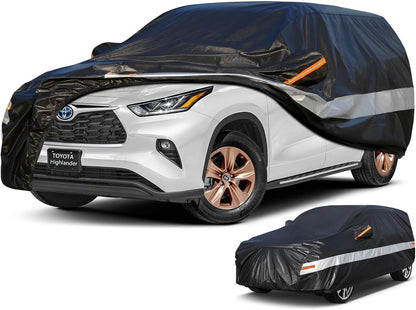 10 Layers Car Cover Custom Fit for Mercedes Benz C Class C250 C300 C43 C63 (1993-2026), Waterproof All Weather for Automobiles, Outdoor Full Cover Sun Dust Rain Protection with Cotton. Black - Colors B