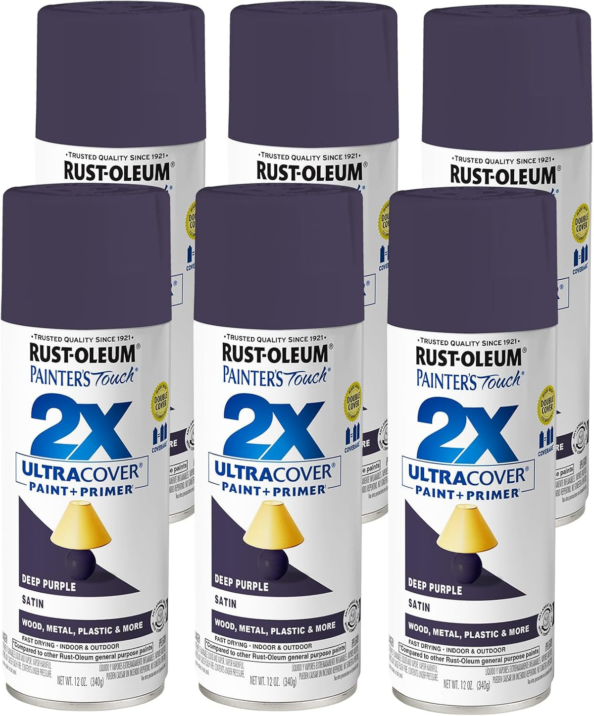 Rust-Oleum 334029 Painter's Touch 2X Ultra Cover Spray Paint, 12 oz, Gloss Clear - Colors F