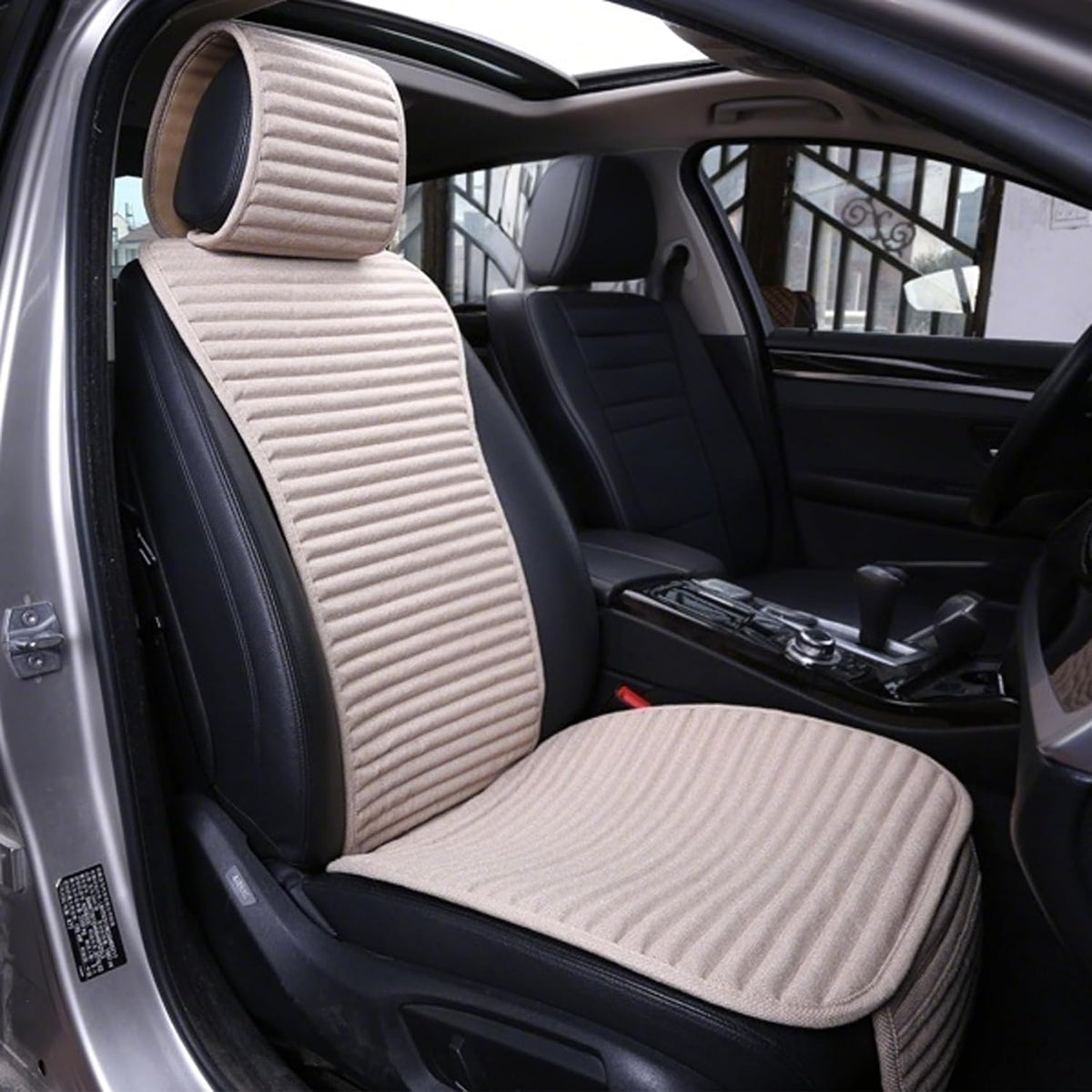 Suninbox Car Seat Covers Buckwheat Hull Universal Car Seat Covers,Bottom Seat Covers for Cars,Truck Seat Covers,Car Seat Cushion Protector Mats Pad,Gray Front Seat