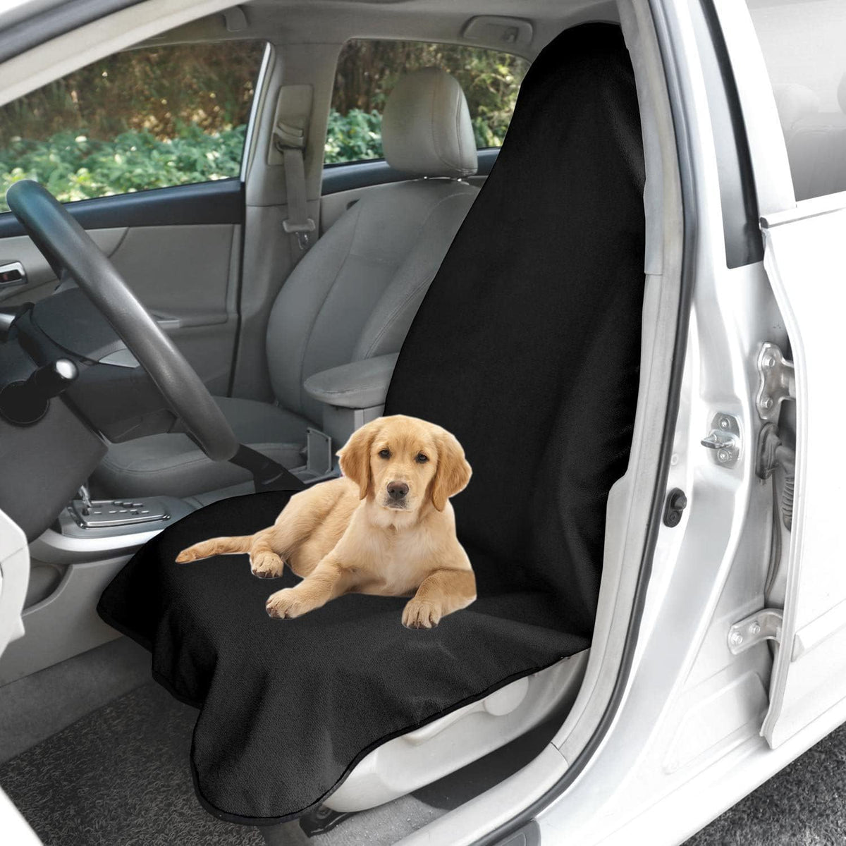 Waterproof Sweating Car Seat Cover for Post Gym Workout, Running, Swimming, Beach and Hiking, Universal Fit Non-Slip Towel Bucket Seat Protector for Cars SUV Trucks, Machine Washable (Grey)