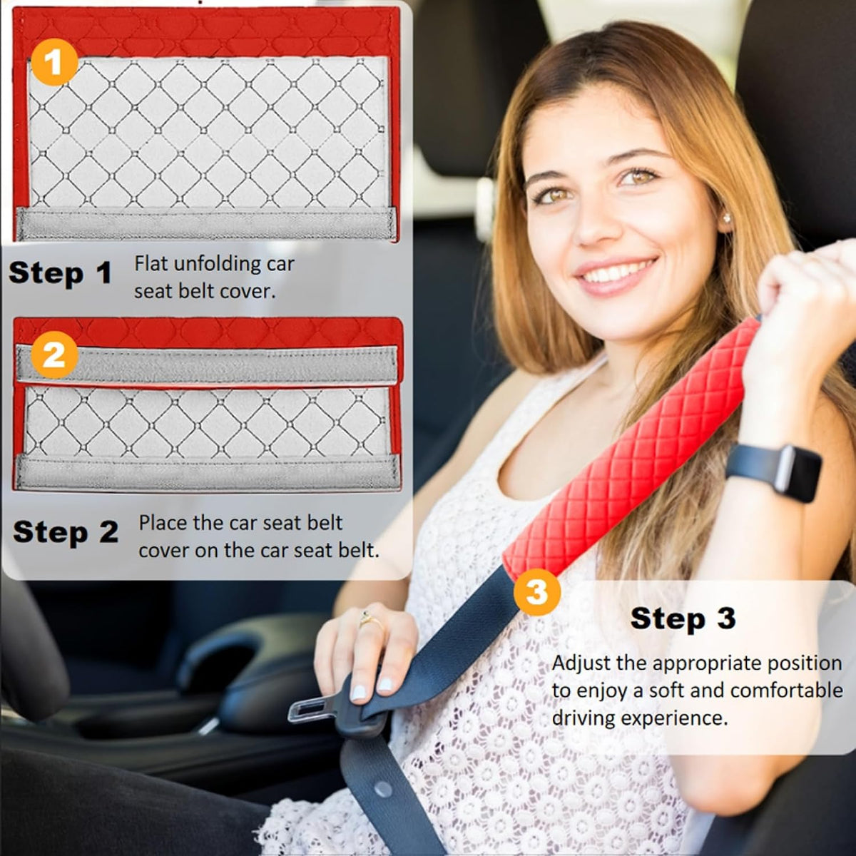 5 Pack Soft Car Seat Belt Cover Protector Comfort Auto Seatbelt Pads Strap Cushion Protecting Neck Shoulder Sedan SUV Trucks Car Interior Accessories for Adults Women Men 11 Inch Black