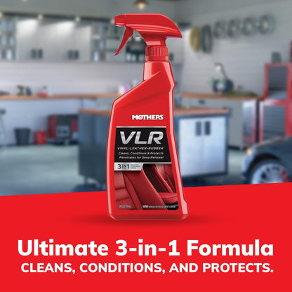 Mothers VLR Vinyl-Leather-Rubber Care, 24 oz. — Cleans, Conditions & Protects In One Step – pH Balanced Formula with Neatsfoot Oil & Lanolin To Protect Against Drying, Fading & Cracking (06524)