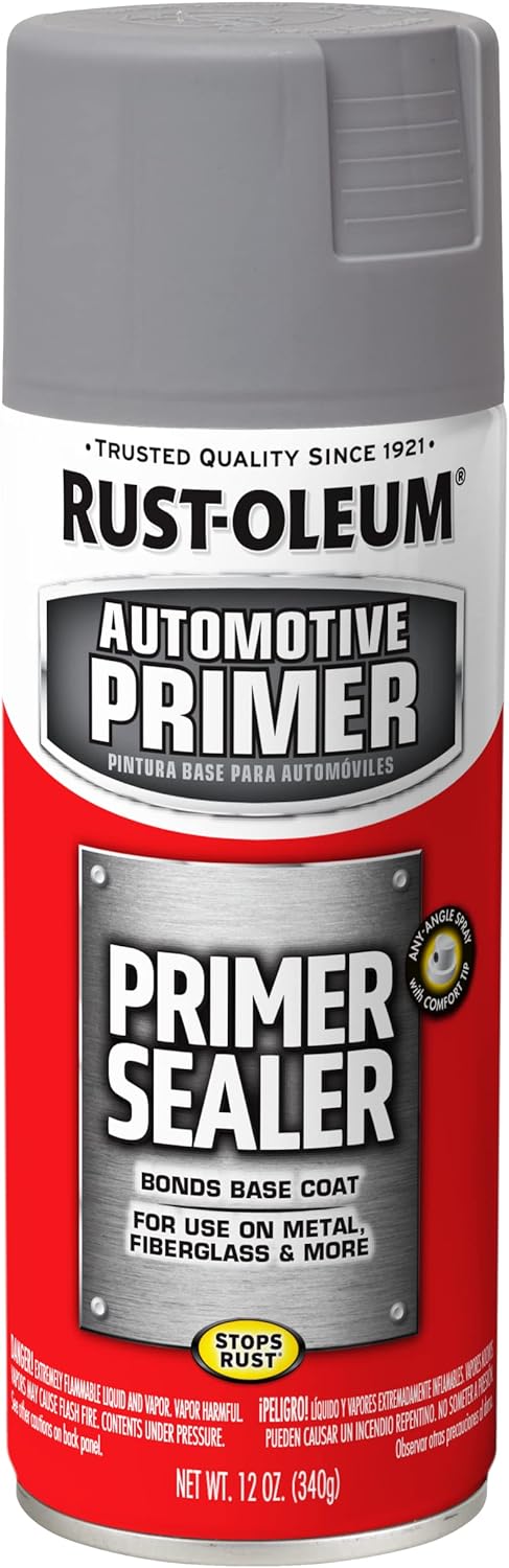 Rust-Oleum 249321 Automotive Primer Sealer Spray, 12 oz, Gray