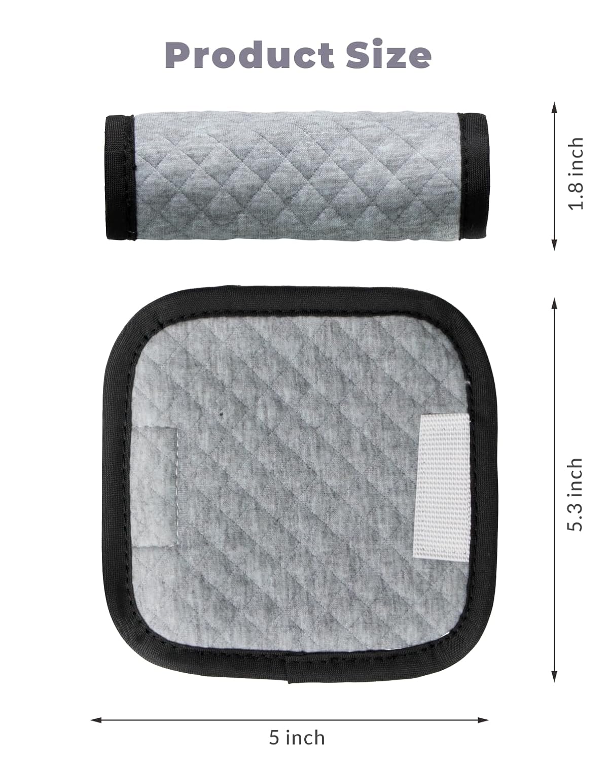 2 Pack Car Seat Belt Covers for Baby Kids, Reversible Soft Car Seat Shoulder Strap Pads, Seatbelt Cushion, Neck Strap Covers for Stroller, Carrier, Pushchair (Black Star)