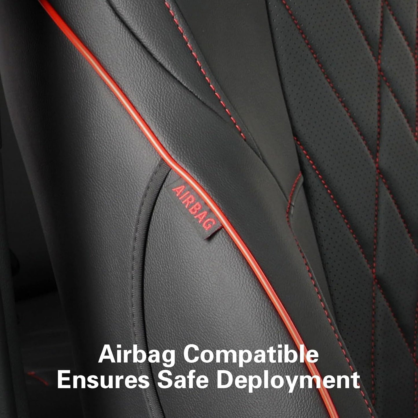 EKR Tacoma Car Seat Covers Custom Fit for Toyota Tacoma (Petrol) 2024 2025 2026 DoubleCab/CrewCab SR/SR5/TRD Sport/TRD Off-Road/Limited -Truck Seat Covers Full Set,Faux Leather(Black)