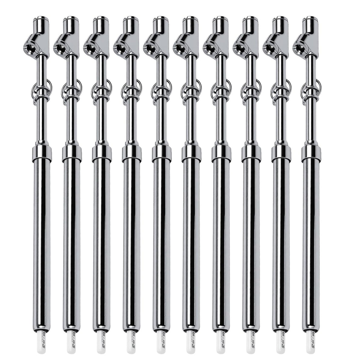 10-Pack Heavy Duty Dual Head Tire Pressure Gauge (10-150 PSI, 1-10 Bar) for Semi Trucks, RVs, Cars, Motorcycles - 12 Inch