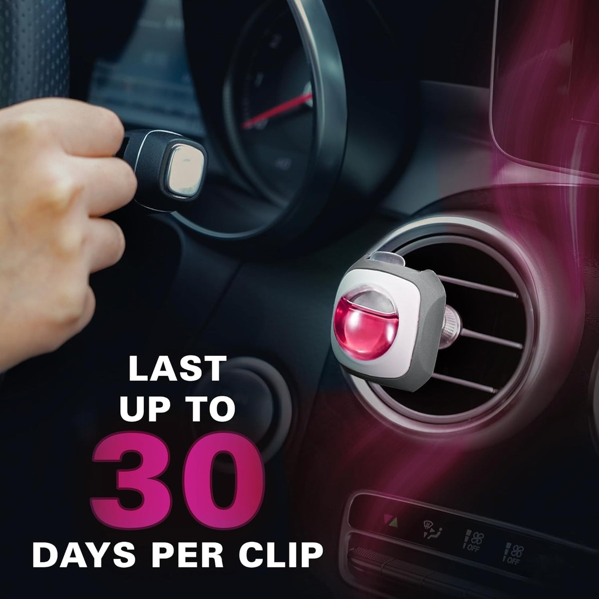 Air Jungles New Car Scent Car Air Freshener Vent Clip, 6 Count Long Lasting Up to 180 days, Natural Essential Oil Car Fragrance Accessories for Women and Men, Odor Eliminator - 4ml Each