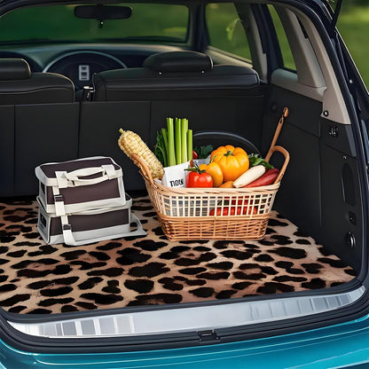 Universal Car Trunk Mat 29" x 39",Purple Colorful Flowers All Weather Trunk Protection Cargo Liner, Durable Cargo Mat Rear Trunk Liner,Stylish Vehicle Interior Accessories Suitable for Most Car Models