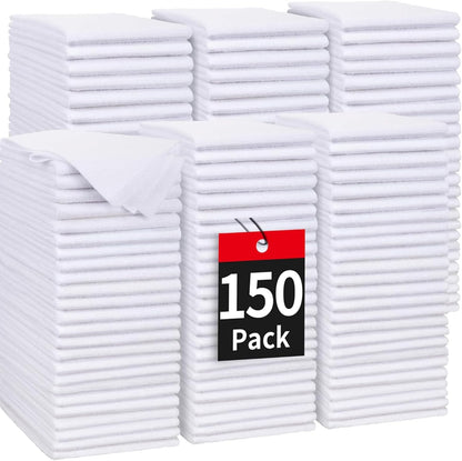 Microfiber Cleaning Cloth, 100 Pack Cleaning Rags Microfiber Towel Bulk Absorbent Lint-Free Wash Cloths, All-Purpose Shop Towels for Cars, Automotive, Garage, Home & Kitchen 11.5"*11.5"