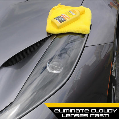 Formula 1 Headlight Restorer & Sealant – One Step Polish to Clean & Renew Yellowed Headlights, Windscreens, or Exterior Plastics (8 oz.)