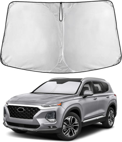 EcoNour Car Windshield Sun Shade | 2025 Upgraded Innovative No-Light-Pass Technology for Maximum Coverage | Foldable Sun Shade Keeps Your Vehicle Cool | Must-Have Car Accessories | Small (59" x 29") - Colors F
