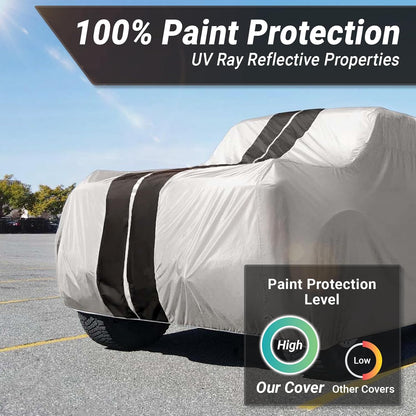iCarCover 15-Layer Car Cover Waterproof All Weather | Premium Quality Car Covers for Automobiles, UV Protection, El Camino, Impala, Bel Air, Monte Carlo, Galaxie, Charger, Size C21 (See Size Chart) - Colors C