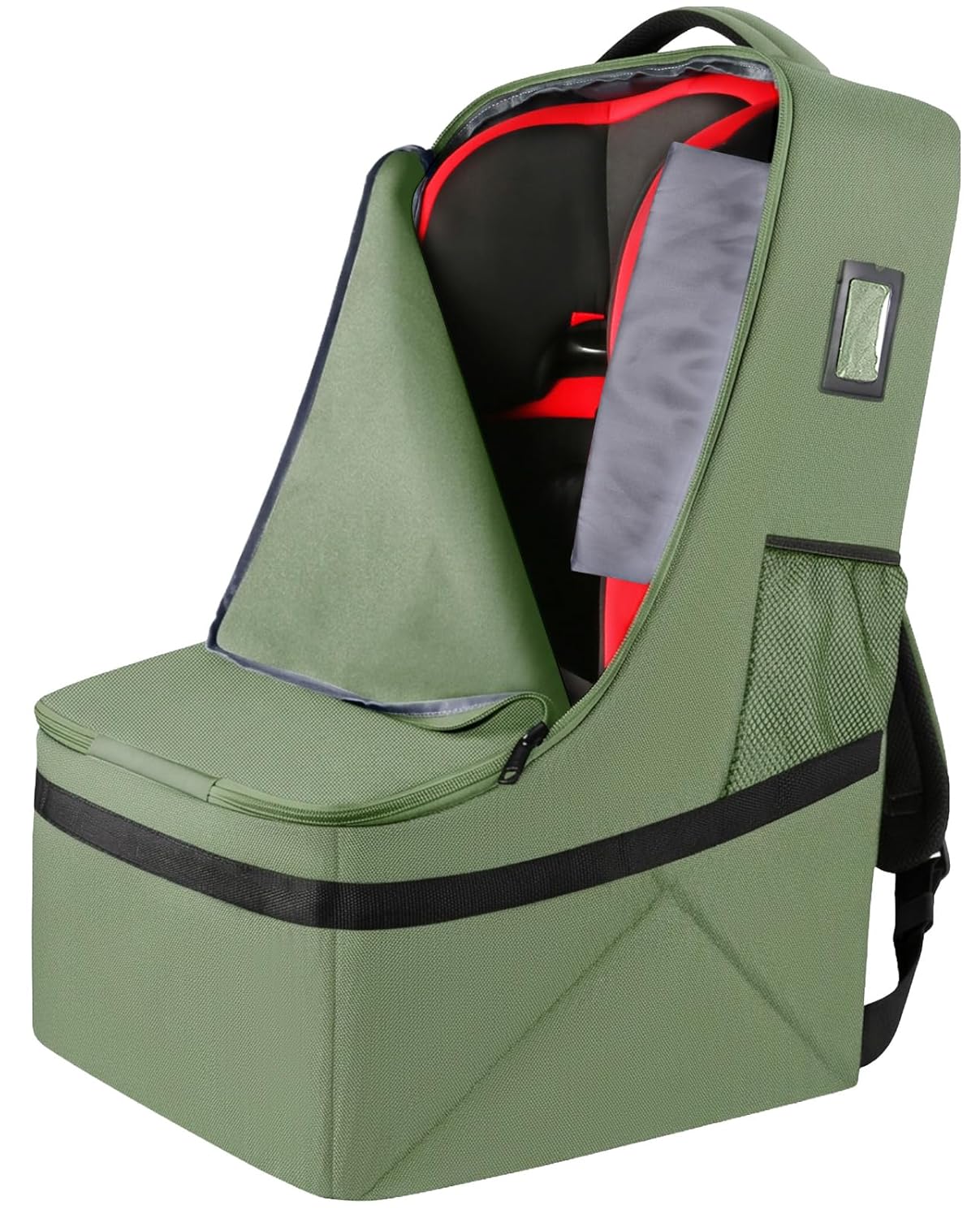YOREPEK Padded Car Seat Travel Bag Backpack for Airplane, Heavy Duty Car Seat Bags for Air Travel, Carseat Cover for Airplane Travel with Shoulder Strap, Car Seats Carrier for Airport, Black