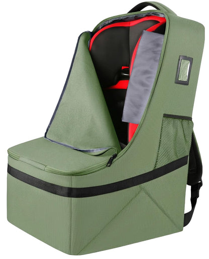 YOREPEK Padded Car Seat Travel Bag Backpack for Airplane, Heavy Duty Car Seat Bags for Air Travel, Carseat Cover for Airplane Travel with Shoulder Strap, Car Seats Carrier for Airport, Black