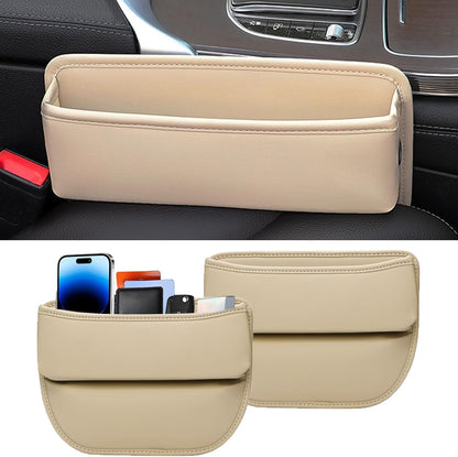 Car Seat Gap Filler 2 pack Car Gap Filler Seat Organizer Front Seat Leather Car Accessories for Women Men, Car Essentials for SUV Truck, Adjustable Seat Gap Filler Organizer (Black 2 pack)