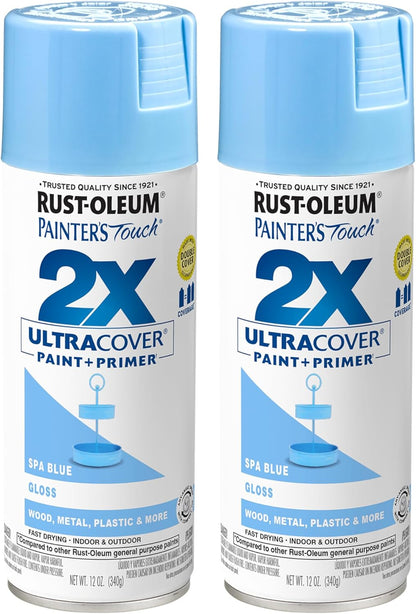Rust-Oleum 334029 Painter's Touch 2X Ultra Cover Spray Paint, 12 oz, Gloss Clear - Colors C