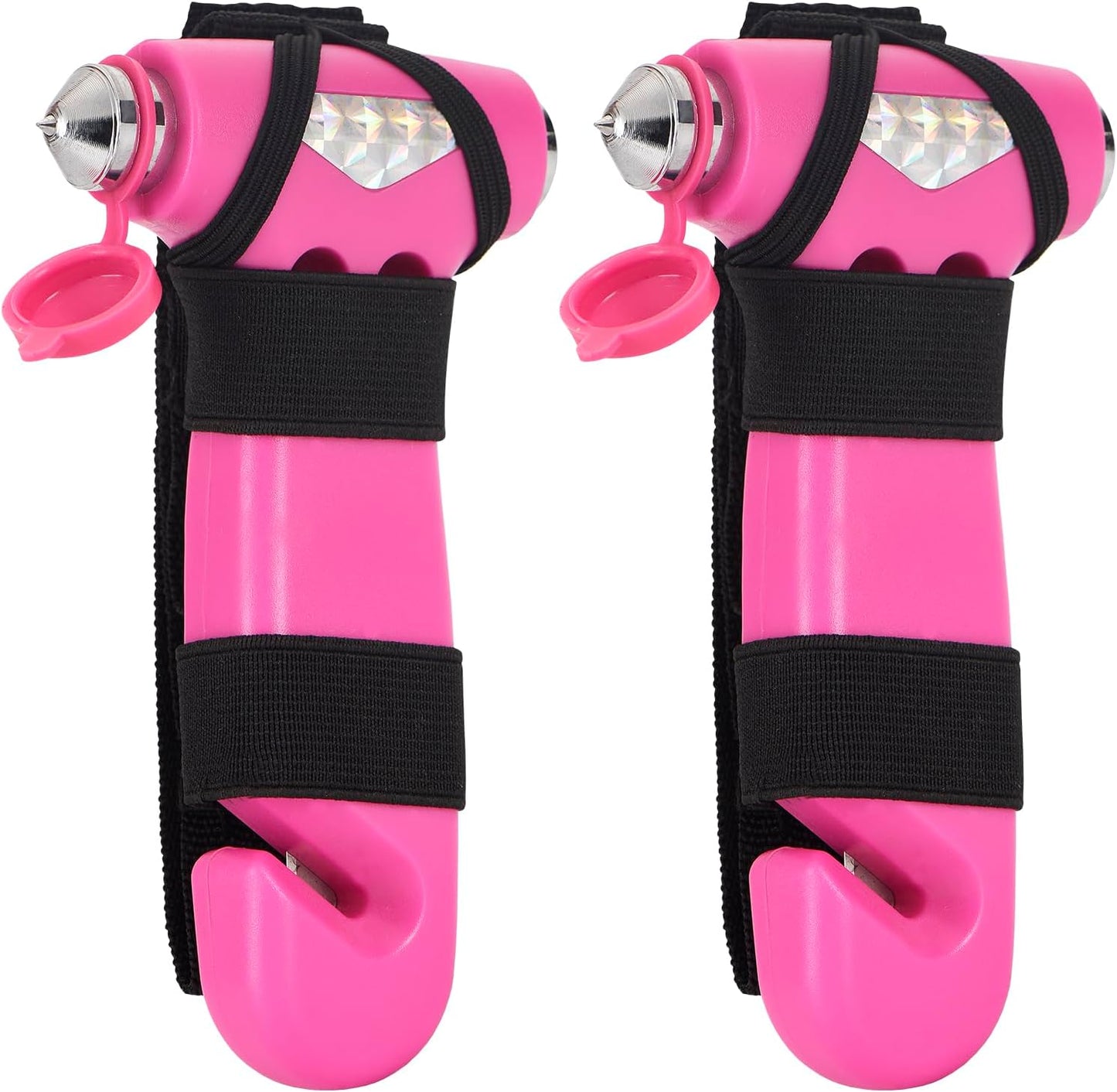 MOTORBUDDY 2-Pack Car Safety Hammer Seatbelt Cutter, Auto Emergency Escape Hammer with Window Glass Breaker and Seat Belt Cutter, Striking Red Escape Tool for Car Accidents