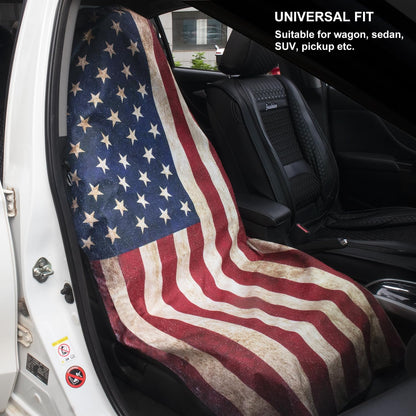 Waterproof Sweating Car Seat Cover for Post Gym Workout, Running, Swimming, Beach and Hiking, Universal Fit Non-Slip Towel Bucket Seat Protector for Cars SUV Trucks, Machine Washable (Grey)