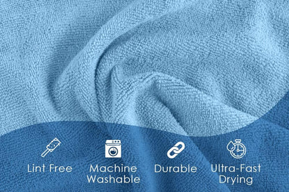 Avalon Towels Microfiber Cleaning Cloths (Value Pack of 36) - Size 16 x 16 Inches, Highly Absorbent Cleaning Rags, Lint Free, Reusable and Washable, Microfiber Towels for Cars