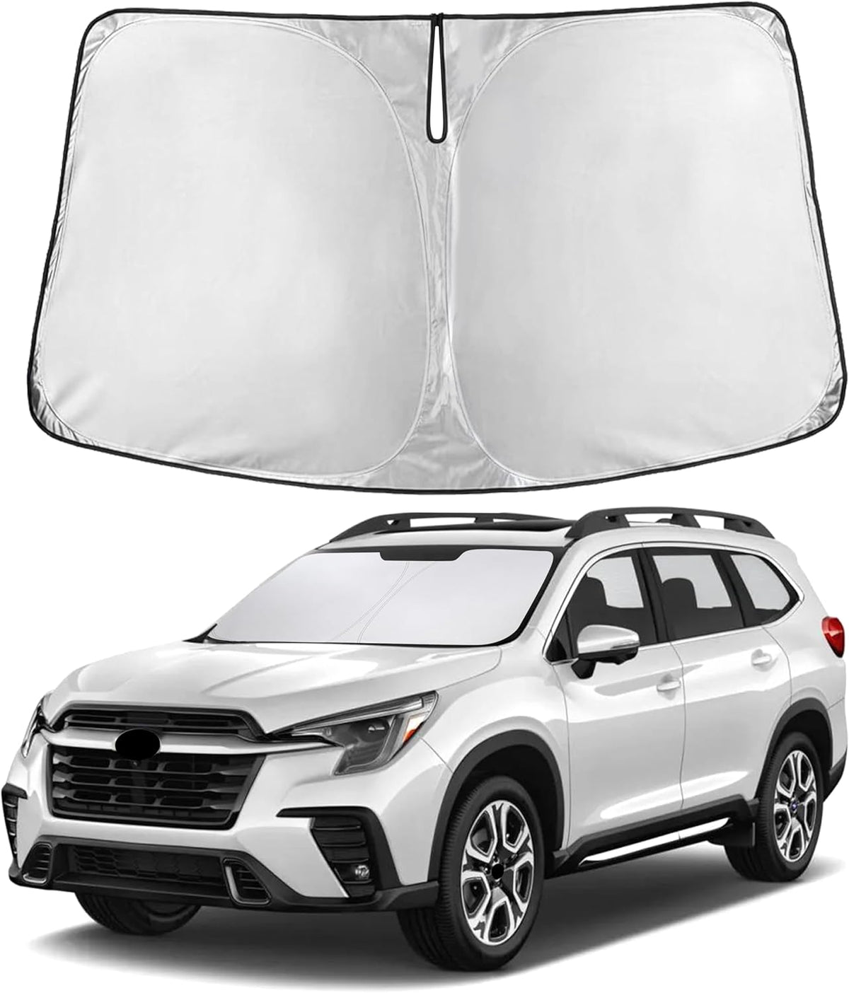 EcoNour Car Windshield Sun Shade | 2025 Upgraded Innovative No-Light-Pass Technology for Maximum Coverage | Foldable Sun Shade Keeps Your Vehicle Cool | Must-Have Car Accessories | Small (59" x 29") - Colors G