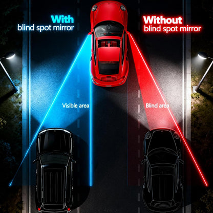 2PCS Car Blind Spot Mirror, Wideangle Rearview Mirror, Automobile Side Looking Glass, Universal Vehicle Parking Aid Tool