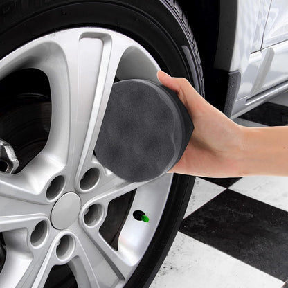 BBTO 6 Pcs Tire Hex Grip Dressing Applicator Washable Shine Applicator Dressing Pad Car Detailing Foam Sponge Reusable Cleaner Sponge for No Slip Tire