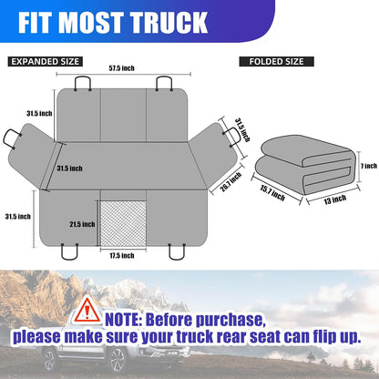 Back Seat Extender for Dogs,Hard Bottom Car Seat Cover for Dogs with Mesh Window,Waterproof Backseat Pet Cover Hard Bottom-Dog Car Seat Cover for Back Seat Dog Hammock for Car/SUV