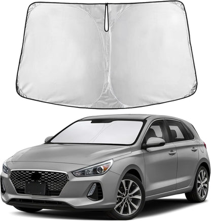 EcoNour Car Windshield Sun Shade | 2025 Upgraded Innovative No-Light-Pass Technology for Maximum Coverage | Foldable Sun Shade Keeps Your Vehicle Cool | Must-Have Car Accessories | Small (59" x 29") - Colors J