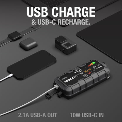NOCO Boost GB40 12V 1000A UltraSafe Portable Lithium Jump Starter | Spark-Proof + Reverse Polarity Protection - Power Bank - 100-Lumen LED Flashlight - For 6.0L Gas and 3.0L Diesel Engines