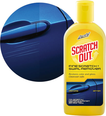 Formula 1 Scratch Out Liquid - Car Scratch Remover and Polishing Compound for Light Scratches, Hazy Paint and Swirl Marks (7 oz.)