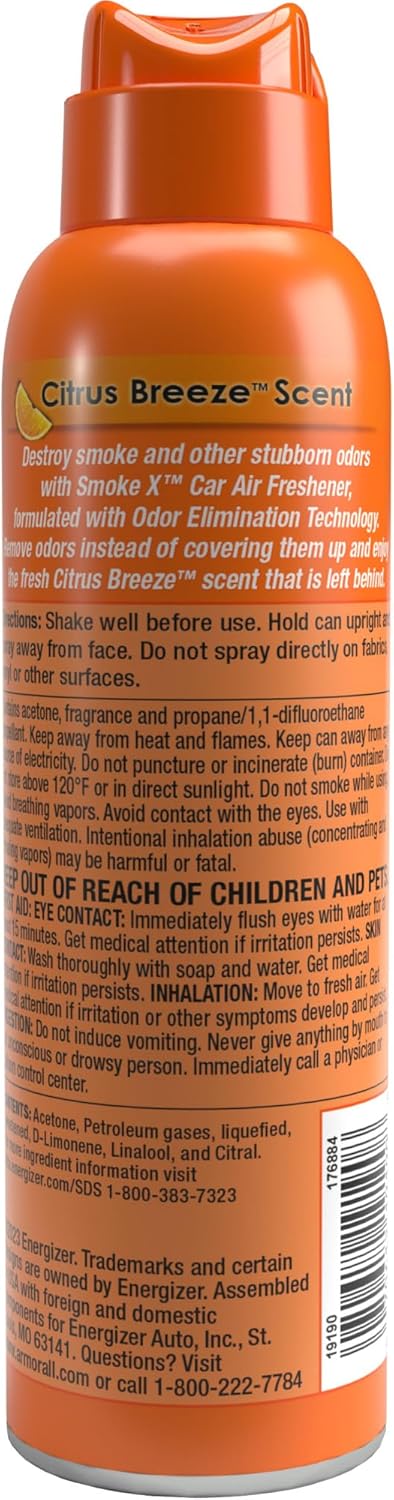 Armor All FRESHfx SmokeX Citrus Breeze Car Air Freshener Spray - 3.5 OZ