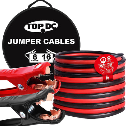 TOPDC 4 Gauge 20 Feet Jumper Cables for Car, SUV and Trucks Battery, Heavy Duty Automotive Booster Cables for Jump Starting Dead or Weak Batteries with Carry Bag, (TD-P0420)