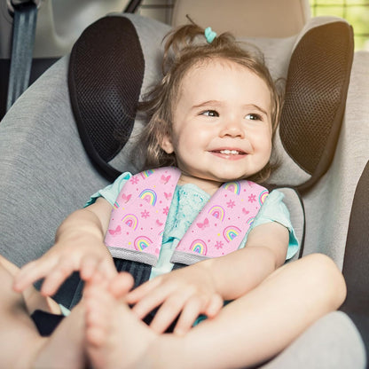 Seat Belt Cover Pad for Baby, Soft Seatbelt Cushion Covers for Kids 2Pcs Car Seat Strap Shoulder Pads for All Car Seats, Stroller, High Chair,Blue Dinosaur