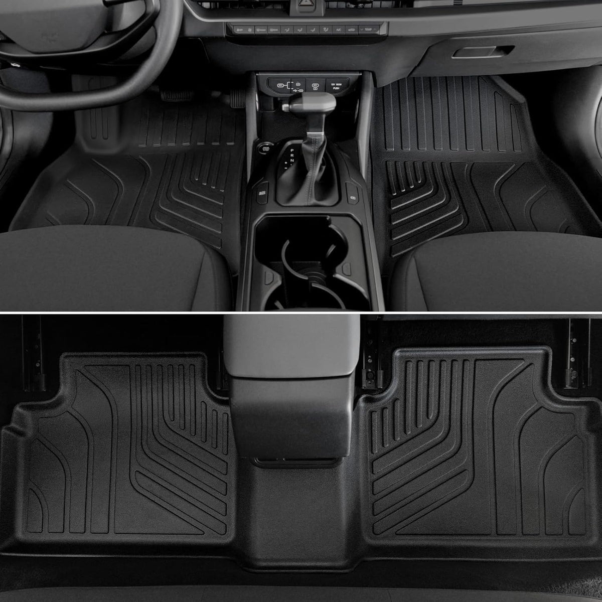 Floor Mats for Kia K5 2021-2026/Hyundai Sonata Gas 2020-2026, All Weather Floor Mats Trunk Cargo Liner Accessories, Full Coverage Set (Fit FWD Models)