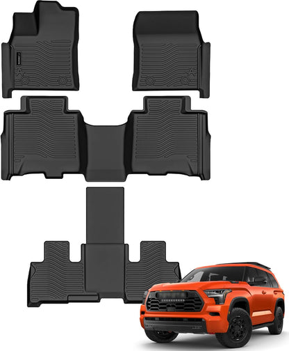 All Weather Floor Mat Fit for Toyota Corolla(Include Hybrid Exclude Hatchback) 2026 2025-2020 TPE Rubber Liners Corolla Accessories All Season Guard Odorless Anti-Slip Liner Black