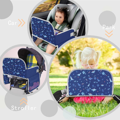 MENZOKE Kids Travel Tray for Toddler Car Seat, Road Trip Activities for Kids with iPad Holder Stand & Dry Erase Board, Road Trip Essentials Accessories Lap Tray as Travel Gifts for Kid, Pink