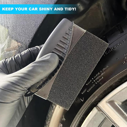Augeny 2PCS Tire Dressing Applicator, Reusable Car Tire Shine Sponge Pad With Lid, Durable Foam Auto Wheel Detailing for Vehicle Waxing Polishing Cleaning (Gray)